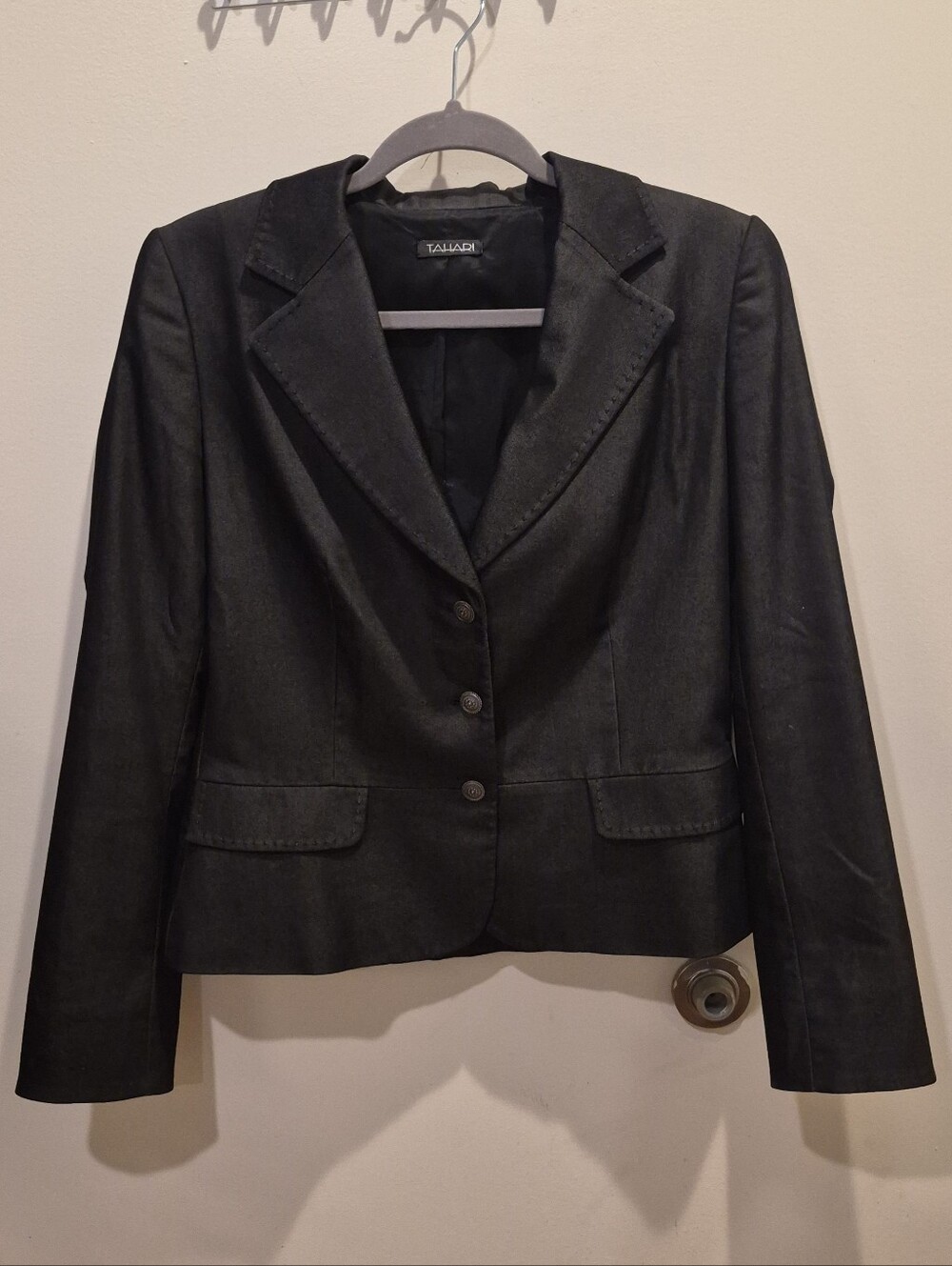 TALLIA Black Women's Single-Breasted Tailored Blazer